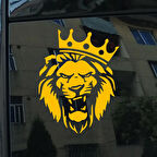 Aslan Araba Sticker Etiket Yapıştırması 19CM md2