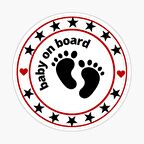 Baby On Board Arabada bebek var Araç Sticker Etiket 19CM md8