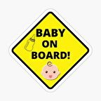 Baby On Board Arabada bebek var Oto Sticker Etiket 19CM md11