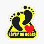 Baby On Board Arabada bebek var Oto Sticker Etiket 19CM md21