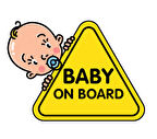Baby On Board Arabada Bebek var Sticker Etiket MD1