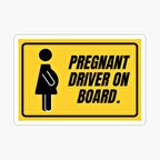 Dikkat Arabada Hamile Var Sticker Etiket 19CM MD1