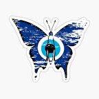 İlginç Nazar Boncuğu Sticker Duvar  Araba Yapıştırma Md2