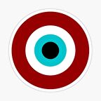 İlginç Nazar Boncuğu Sticker Duvar  Araba Yapıştırma Md8