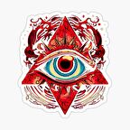 Nazar Boncuğu Sticker Araba 18cm Yapıştırma Etiket MD210