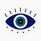 Nazar Boncuğu Sticker Araba 18cm Yapıştırma Etiket Mf1