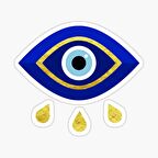 Nazar Boncuğu Sticker Duvar 18cm Yapıştırma Etiket MD8