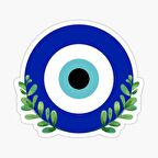 Nazar Boncuğu Sticker Duvar 18cm Yapıştırma Etiket MD15