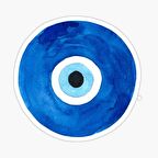 Nazar Boncuğu Yapıştırması Sticker Duvar Leptop 18cm MM1