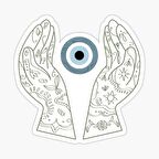 Nazar Boncuğu Yapıştırması Sticker Duvar Leptop 18cm MM2