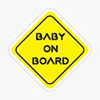 Uyarı Arabada Bebek Var Sticker oto Etiket 18cm MD6