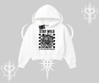 Kapşonlu Crop Sweatshirt Stay Wild Rock Spirit Urban Riot