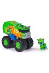 PAW Patrol Rescue Wheels Rocky Figürü ve Geri Dönüşüm Kamyonu – Mermi Fırlatıcılı Dev Tekerlekli Kurtarma Aracı