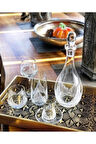 Eyfel 31 Parça 6 Kişilik Kesme Çeyiz Su Takımı, Cam Sürahi Bardak Kadeh Içecek Takımı