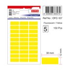 Tanex Ofis Etiketi Poşetli 12X30 Mm Fosforlu Sarı Ofc-107 (10 Lu Paket)