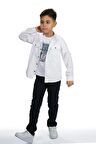 Gömlek , Pantolon , T-Shirt  3Parça Erkek Çocuk Takım MNK1754
