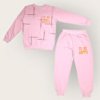 To Be Happy Motif Kız Çocuk Eşofman MNK0623