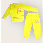 To Be Happy Motif Kız Çocuk Eşofman MNK0623