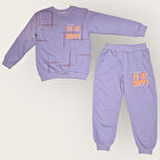 To Be Happy Motif Kız Çocuk Eşofman MNK0624