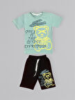 Baskılı Erkek Çocuk Tişört Şortlu Takım M00715