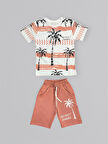 Baskılı Erkek Çocuk Tişört Şortlu Takım M00715