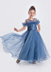 Uzun Etek Kız Çocuk Robası Şifon Abiye M00723