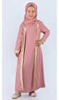 Medine İpek Kumaş Eşarplı Tesettür Namaz Elbise M00742