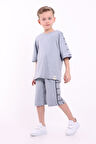 Erkek Çocuk Oversize Sport Baskılı Şortlu Takım M00749