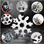 Çok Amaçlı Kar Tanesi Açacak Tornavida Anahtarlık Alyan