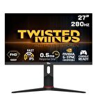 TWISTED MINDS 27" TM27FHD280IPS FHD 280HZ 0,5MS HDMI DP HDR10 FAST IPS PIVOT RGB GAMING MONİTÖR