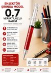 Kalemhane Enjektör Şırınga Model Versatil kalem ( uçlu ) 0.7 Kırmızı