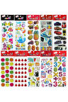 Kabartmalı Sticker Karışık Paket 200 Kartela