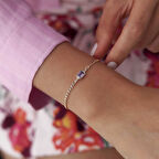 Mor Baget Taşlı Gurmet Bileklik