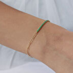 Green Stone Yarı Ataç Bileklik