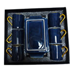 6 PARÇA ŞIK KAHVE FİNCANI TAKIMI LACİVERT