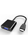 ZVG10 FULL HD - HDMI to VGA Dönüştürücü Jaklı Siyah