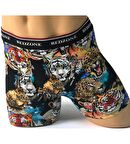 Dijital Baskılı Büyük Beden Likralı Boxer