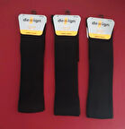 Dizaltı Kız Çocuk Okul Çorabı 3'lü Paket Ayak Numarası 32-34