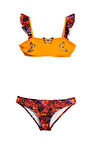Askılı Menekşe Çiçeği Desenli Kelebek Detaylı 50UV Kız Çocuk Bikini Takımı by Nessi Byrd