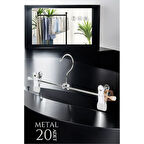 Zhltools Metal Etek Pantolon Askısı - Mandallı Etek Askısı Pantolon Askısı 20 Adet