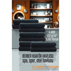 Zhltools Kuaför Berber Havlusu 10 ADET Pamuk Berber Havlusu 50x90 Siyah