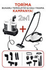 Torima V22B Koltuk ve Halı Yıkama Makinesi + CB-08C Çok Fonksiyonlu Buharlı Temizleyici