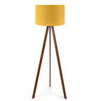A&G Ahşap Tripod Lambader Kumaş Başlık Köşe Lambası