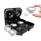 Buz Kalıbı - Silikon - Elmas 4'lü 47x38 mm (EBK-60)