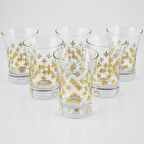 Paşabahçe Altın Yaldızlı Su Meşrubat Bardağı Takımı Seti 6'lı