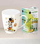 Halk Kitabevi Yaramaz Kediler Kupa Bardak - Matcha Bromelain Limon Aromalı Form Çayı