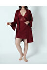 Kadın Ev Giyim 6'lı Penye Çeyiz Seti Sabahlık Gecelik Pijama Takımı
