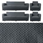 LASTIKLI ESNEK KOLTUK KANEPE KILIFI TAKIMI  ÇEKYAT ÖRTÜSÜ 3+3+1+1 MAXİ TAKIM TURKUAZ