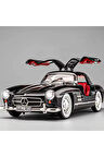 Mercedes-benz 300 Sl Siyah 1954 Model Klasik Araba 1/24 Ölçek Mercedes 300SL Siyah Sesli Işıklı