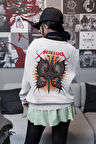 Tasarım Metallica Baskılı Unisex Oversize Rock Metal Müzik Grubu Sweatshirt